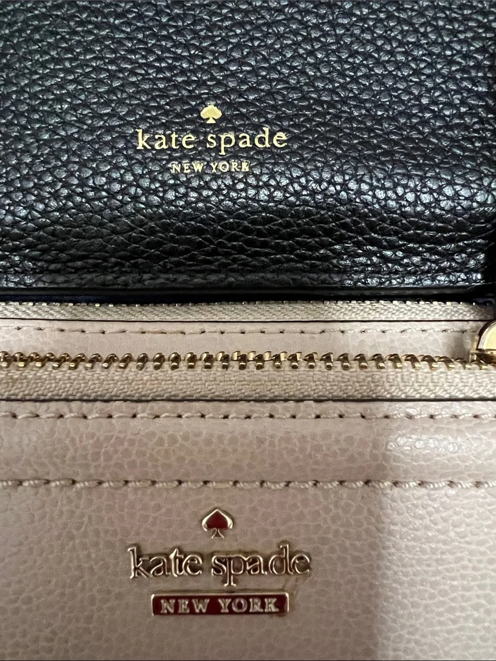 Kate Spade Black Crossbody Wallet and Cream wallet/Wristlet